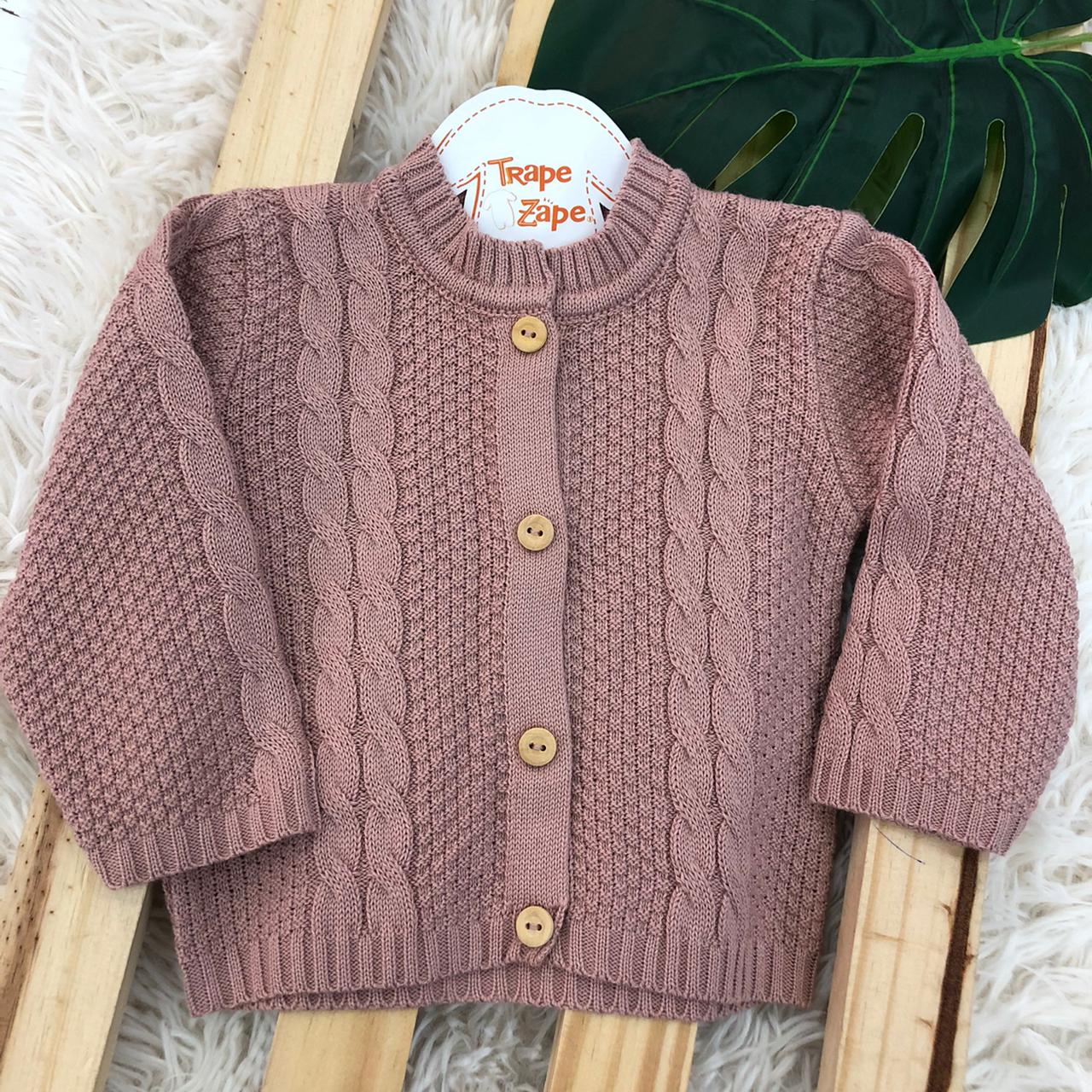 Casaco de linha Trança Rose Plix